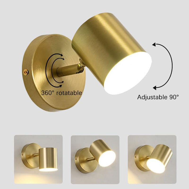 Skära – Minimalistyczna Lampa Ścienna z Wbudowanym LED i Złotym Wykończeniem