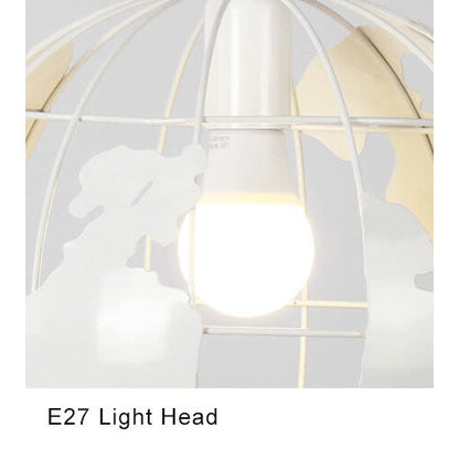 Industrialna lampa wisząca World – czarna lub biała – oprawka E26
