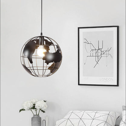 Industrialna lampa wisząca World – czarna lub biała – oprawka E26