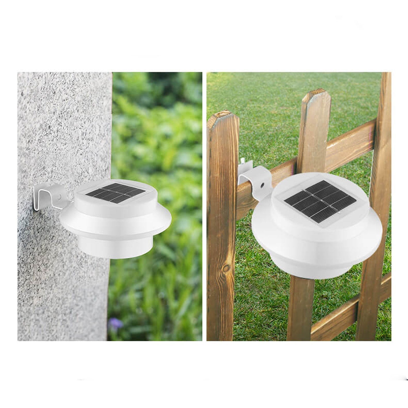 Industrial Solar Wall Light - Black/White - Weatherproof
