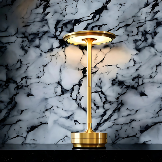 Elegancka bezprzewodowa lampa stołowa z dotykowym sterowaniem i trzema trybami światła