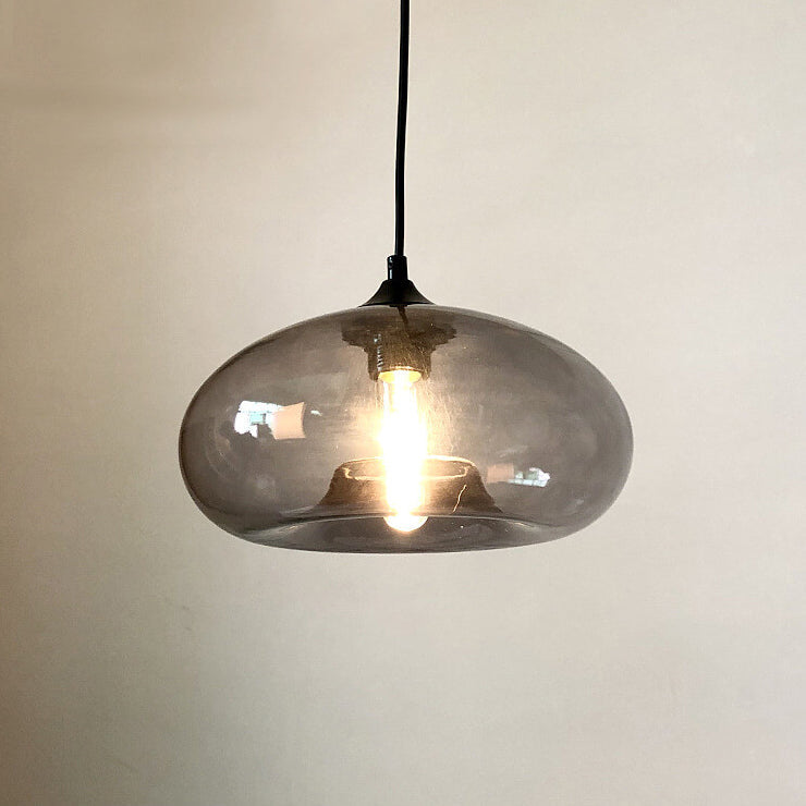 Industrial Glass Hanging Lamp – Ø28 cm, Multiple Colors, E26 Socket