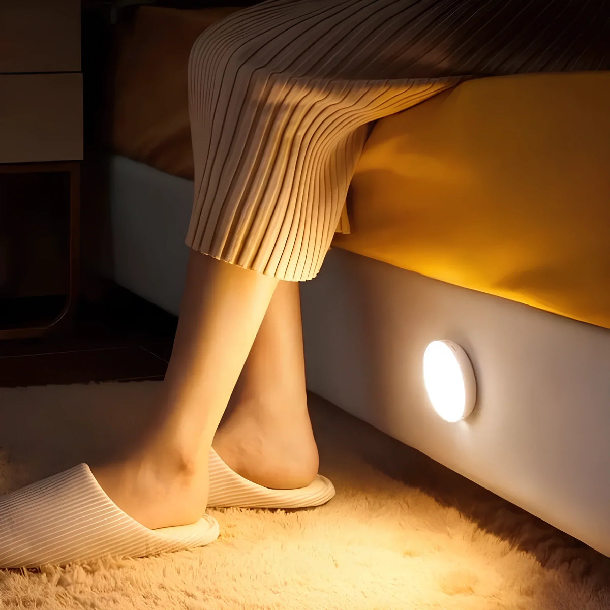 Minimalistyczna lampa ścienna Japandi z montażem na magnes