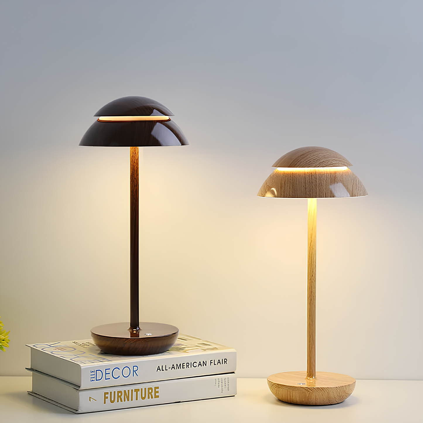Stylowa aluminiowa lampa stołowa z funkcją ściemniania
