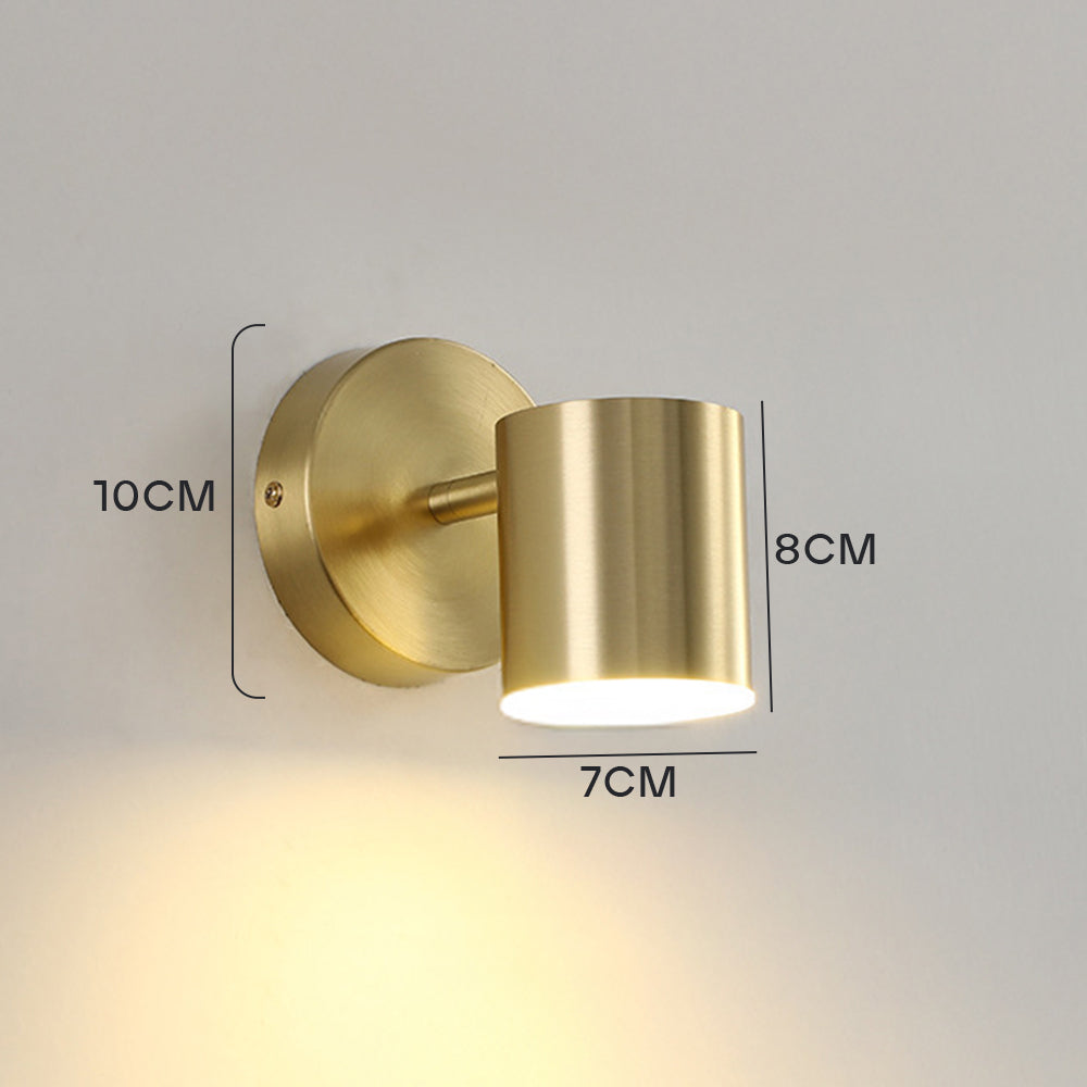 Skära – Minimalistyczna Lampa Ścienna z Wbudowanym LED i Złotym Wykończeniem