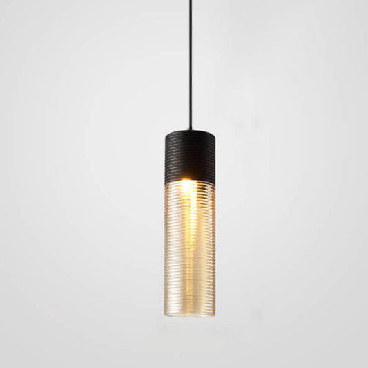 Nowoczesna Szklana Lampa Wisząca w Przezroczystym lub Czarnym Designie