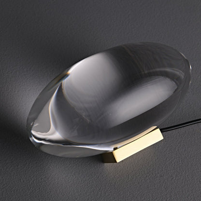 Elegancka lampa stołowa z kryształową soczewką – nastrojowy klimat światła i różnorodne tryby LED