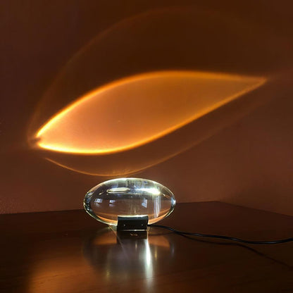 Elegancka lampa stołowa z kryształową soczewką – nastrojowy klimat światła i różnorodne tryby LED