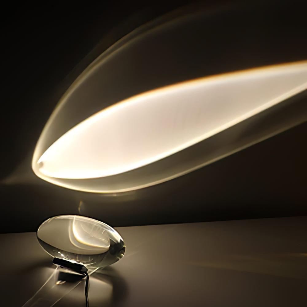 Elegancka lampa stołowa z kryształową soczewką – nastrojowy klimat światła i różnorodne tryby LED