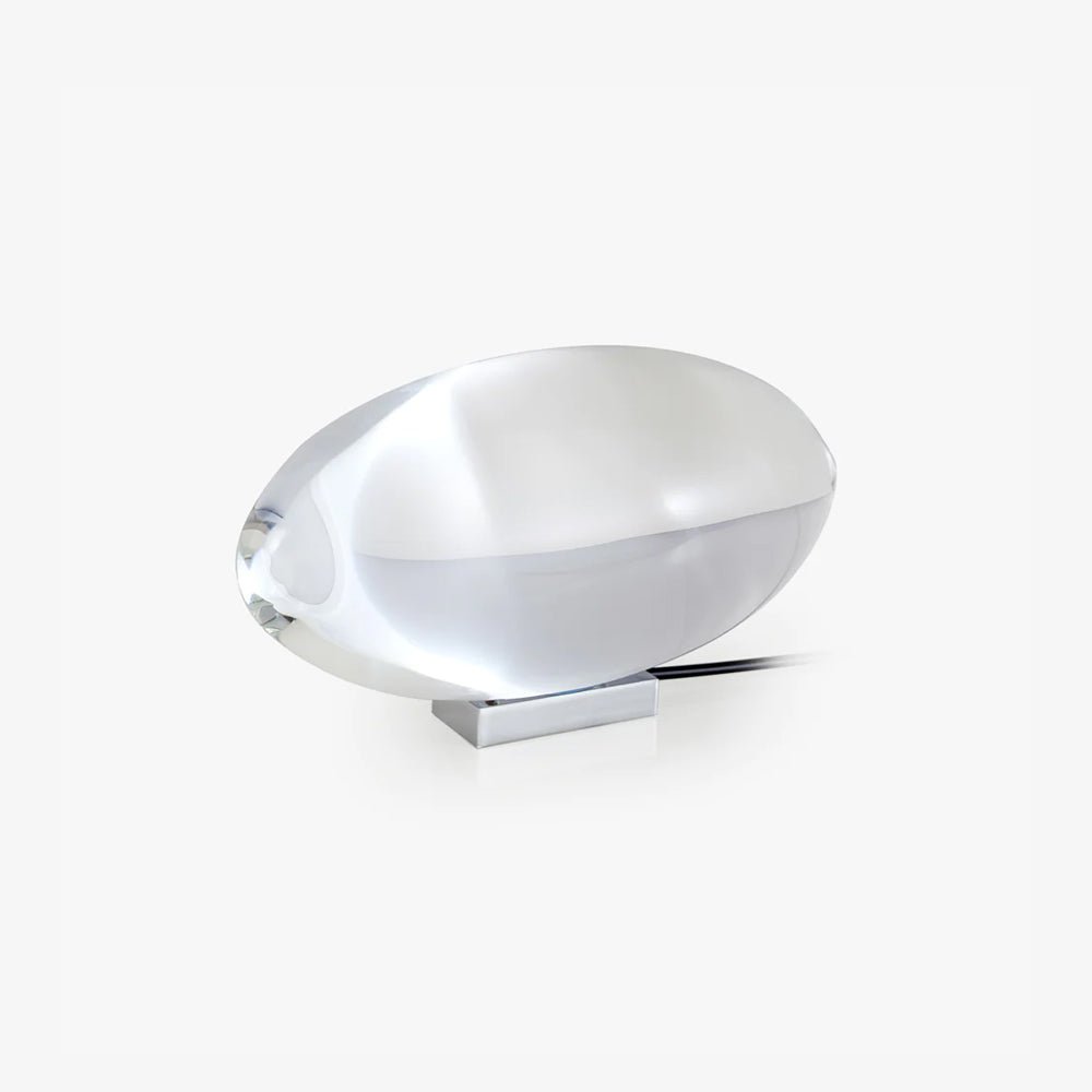 Elegancka lampa stołowa z kryształową soczewką – nastrojowy klimat światła i różnorodne tryby LED