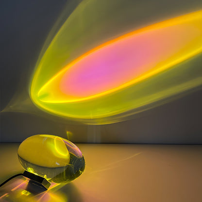 Elegancka lampa stołowa z kryształową soczewką – nastrojowy klimat światła i różnorodne tryby LED