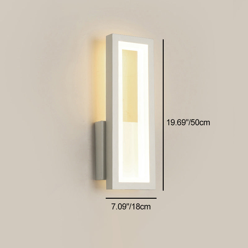 Nowoczesna Prostokątna LED Lampa Ścienna – Minimalistyczny Design w Czerni, Bieli lub Złocie