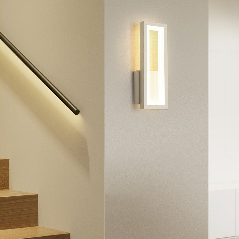 Nowoczesna Prostokątna LED Lampa Ścienna – Minimalistyczny Design w Czerni, Bieli lub Złocie