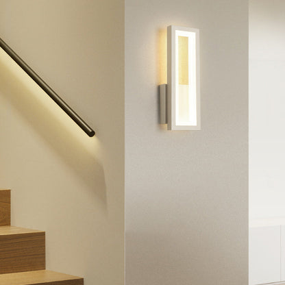 Nowoczesna Prostokątna LED Lampa Ścienna – Minimalistyczny Design w Czerni, Bieli lub Złocie