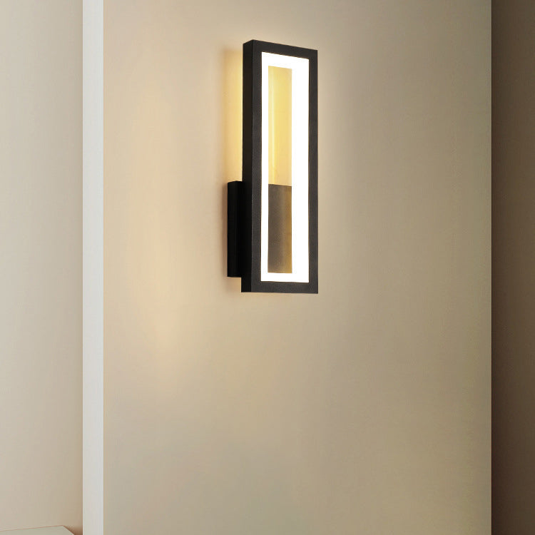 Nowoczesna Prostokątna LED Lampa Ścienna – Minimalistyczny Design w Czerni, Bieli lub Złocie