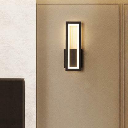 Nowoczesna Prostokątna LED Lampa Ścienna – Minimalistyczny Design w Czerni, Bieli lub Złocie