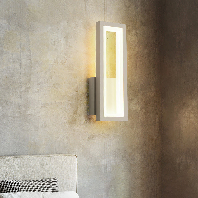 Nowoczesna Prostokątna LED Lampa Ścienna – Minimalistyczny Design w Czerni, Bieli lub Złocie