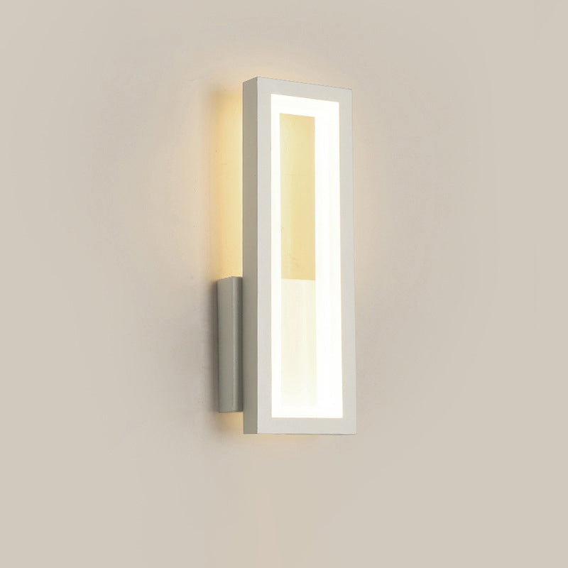 Nowoczesna Prostokątna LED Lampa Ścienna – Minimalistyczny Design w Czerni, Bieli lub Złocie