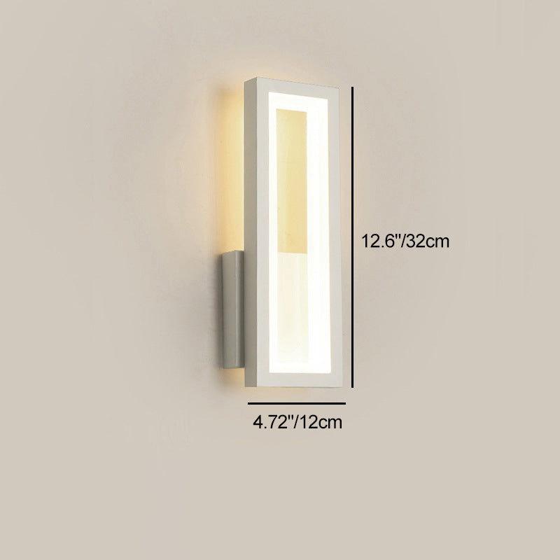 Nowoczesna Prostokątna LED Lampa Ścienna – Minimalistyczny Design w Czerni, Bieli lub Złocie