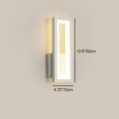 Nowoczesna Prostokątna LED Lampa Ścienna – Minimalistyczny Design w Czerni, Bieli lub Złocie