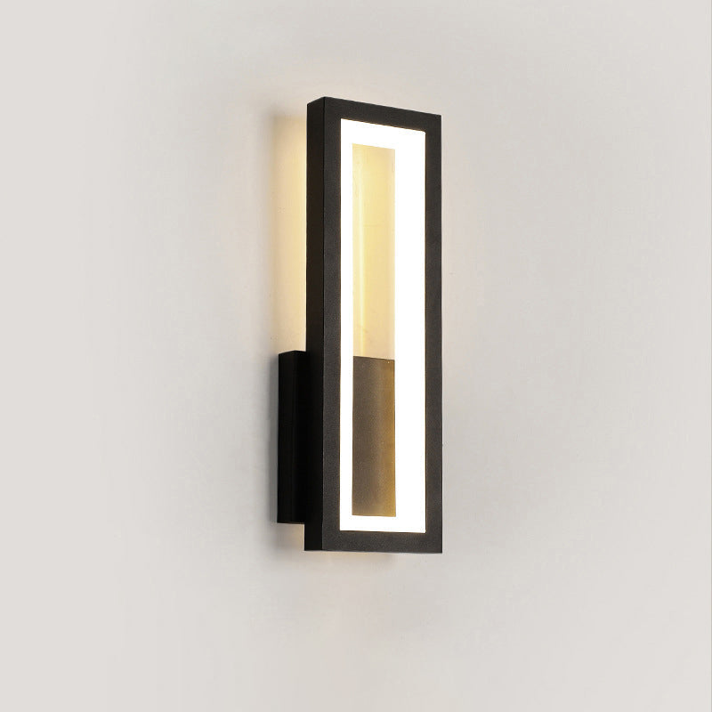Nowoczesna Prostokątna LED Lampa Ścienna – Minimalistyczny Design w Czerni, Bieli lub Złocie