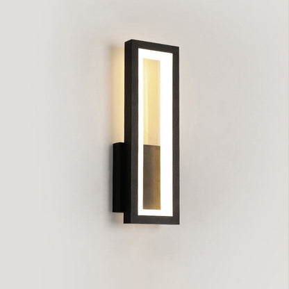 Nowoczesna Prostokątna LED Lampa Ścienna – Minimalistyczny Design w Czerni, Bieli lub Złocie