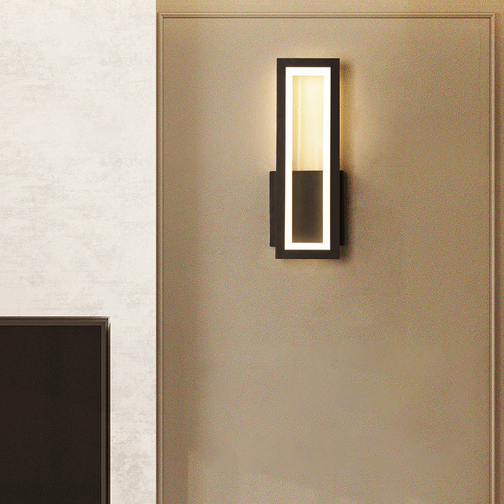 Nowoczesna Prostokątna LED Lampa Ścienna – Minimalistyczny Design w Czerni, Bieli lub Złocie