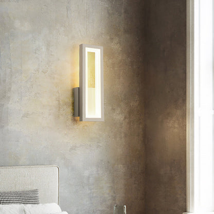 Nowoczesna Prostokątna LED Lampa Ścienna – Minimalistyczny Design w Czerni, Bieli lub Złocie
