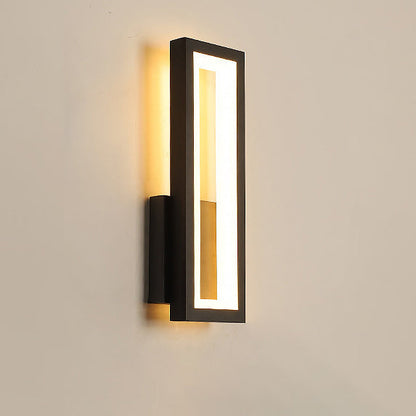 Nowoczesna Prostokątna LED Lampa Ścienna – Minimalistyczny Design w Czerni, Bieli lub Złocie