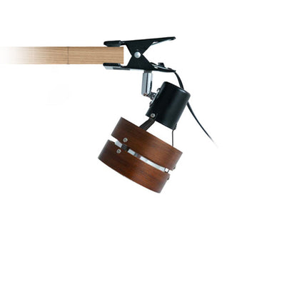 Japanese wooden wall lamp with iron and acrylic – natural or walnut finish