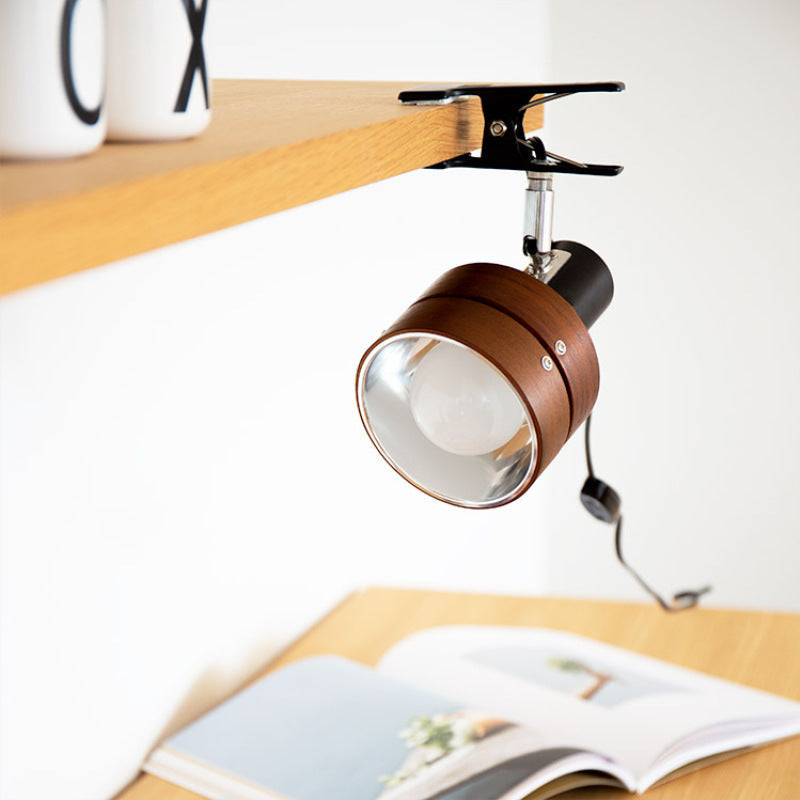Japanese wooden wall lamp with iron and acrylic – natural or walnut finish