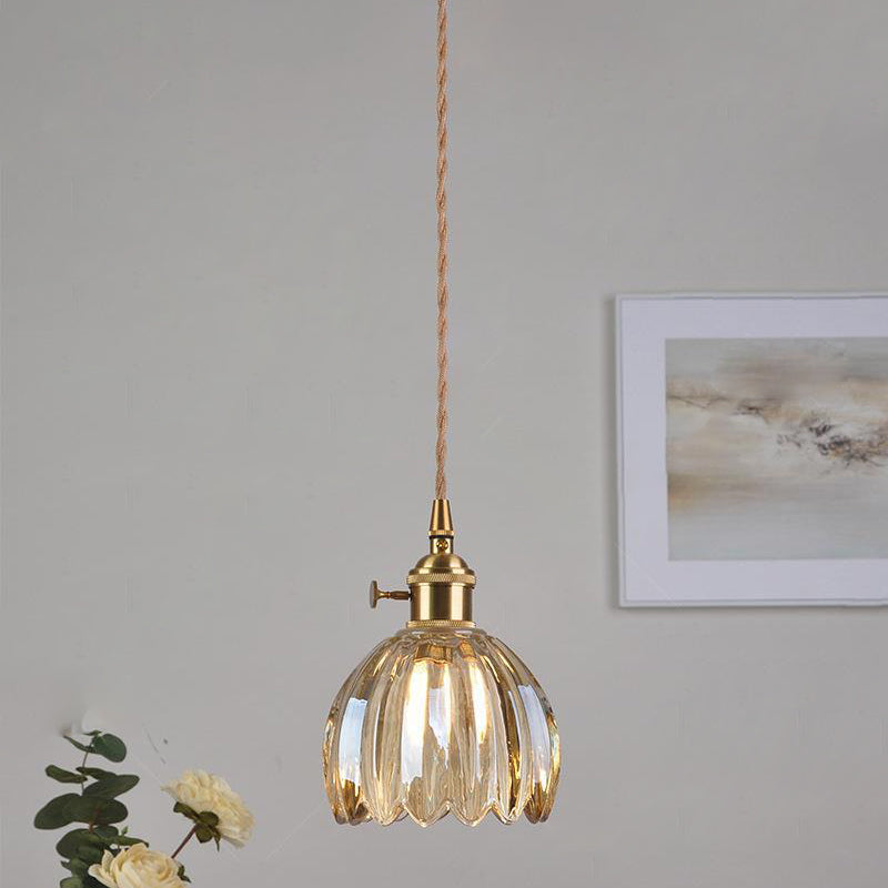 Scandinavian Glass Pendant Lamp in Various Colors