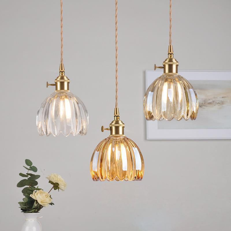Scandinavian Glass Pendant Lamp in Various Colors