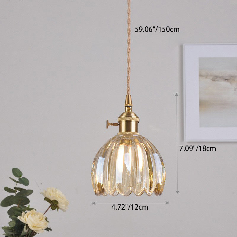 Scandinavian Glass Pendant Lamp in Various Colors