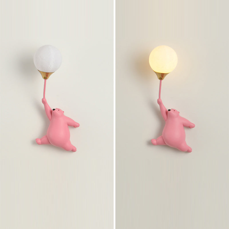 Nordic Fun – Kinkiet ścienny z żywicy i PVC, gniazdo G9