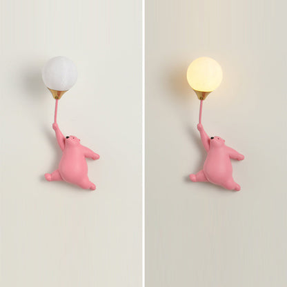 Nordic Fun – Kinkiet ścienny z żywicy i PVC, gniazdo G9