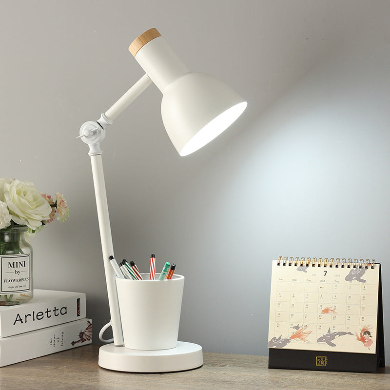 Nordic Iron & Solid Wood Table Lamp – Elegant Accent in Many Colors