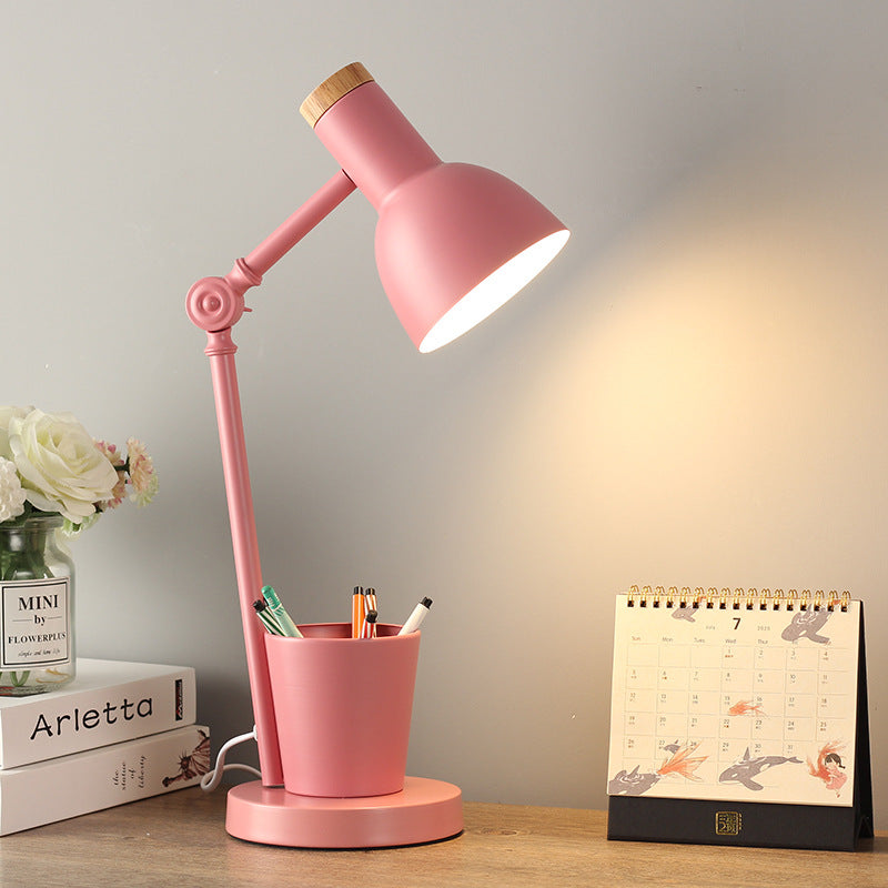 Nordic Iron & Solid Wood Table Lamp – Elegant Accent in Many Colors