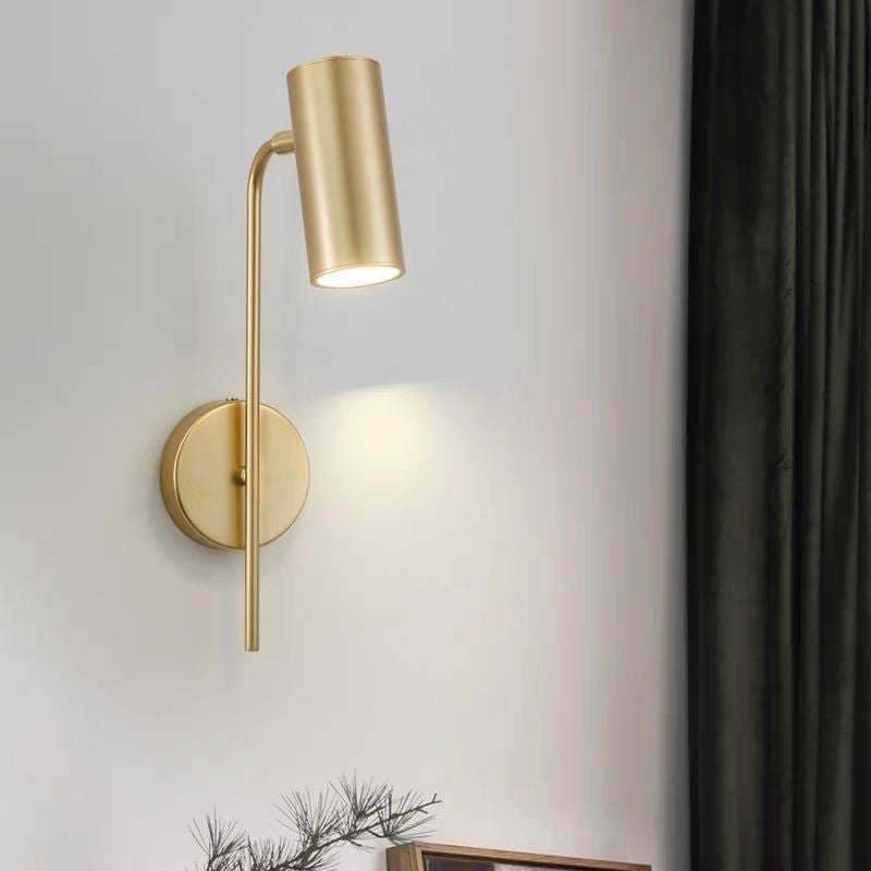 Industrialna obracana lampa ścienna – czarna lub złota – 1-światło, cylindryczny design