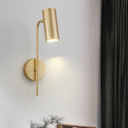 Industrialna obracana lampa ścienna – czarna lub złota – 1-światło, cylindryczny design