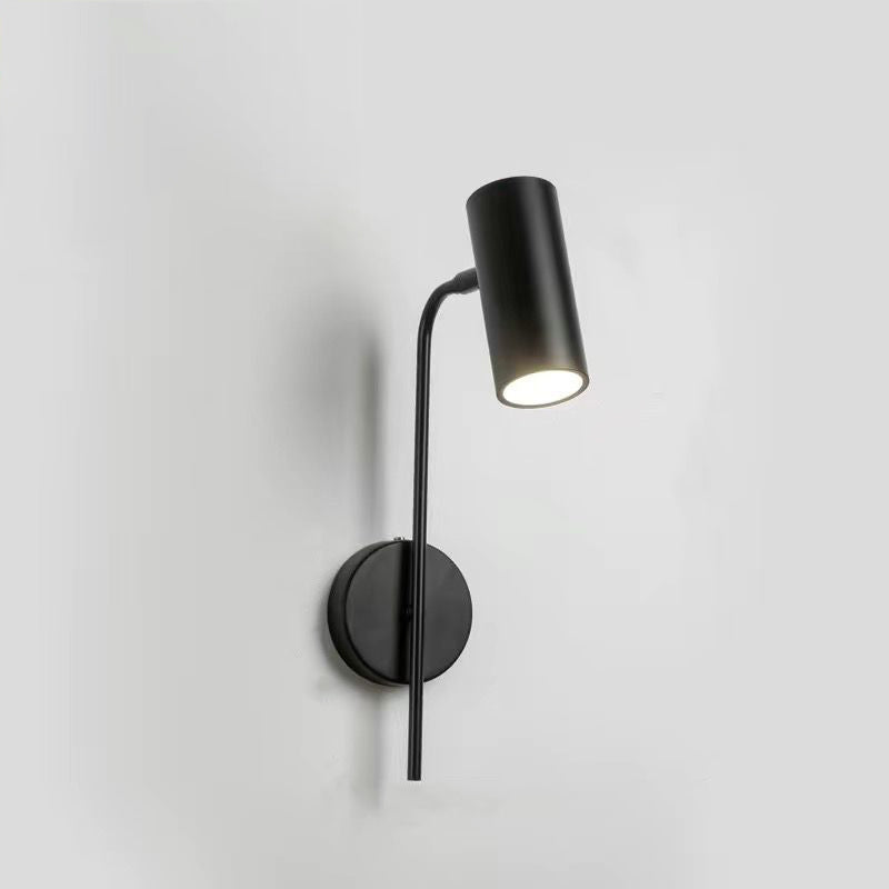 Industrialna obracana lampa ścienna – czarna lub złota – 1-światło, cylindryczny design
