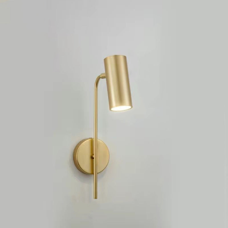 Industrialna obracana lampa ścienna – czarna lub złota – 1-światło, cylindryczny design