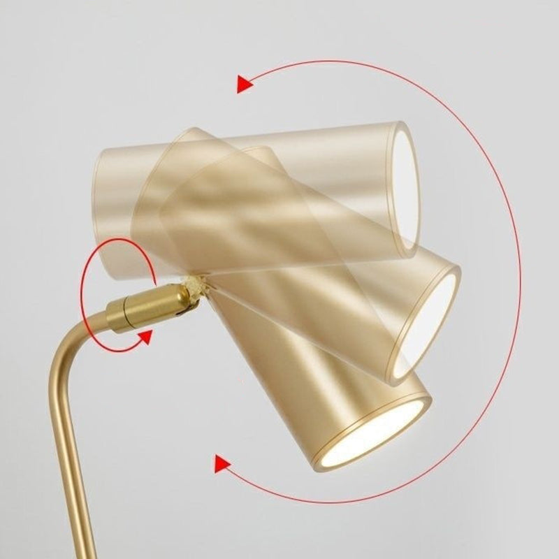 Industrialna obracana lampa ścienna – czarna lub złota – 1-światło, cylindryczny design
