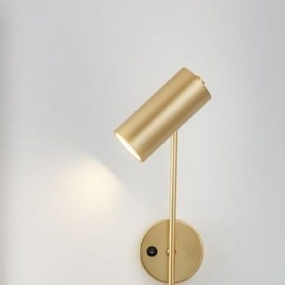 Industrialna obracana lampa ścienna – czarna lub złota – 1-światło, cylindryczny design