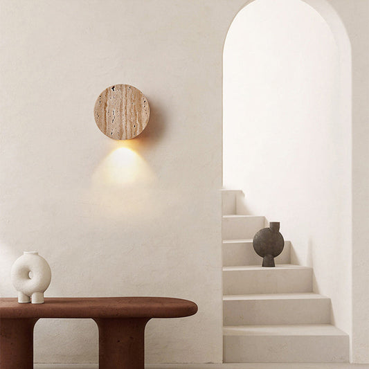Minimalistyczna lampa ścienna z trawertynu – 1-światło – G4