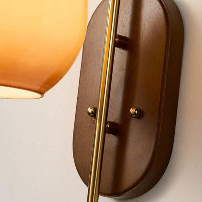 Scandinavian Wall Lamp with Glass Shade – Milky White/Brown – (1 Light Source)
