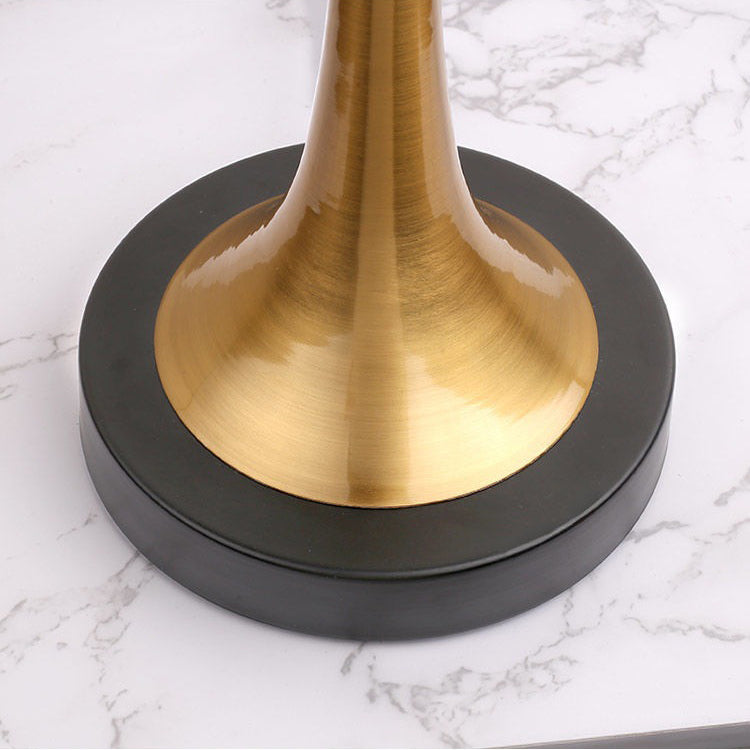 Retro Table Lamp with Metal Construction and Fabric Shade, E26 Socket, Height 45 cm