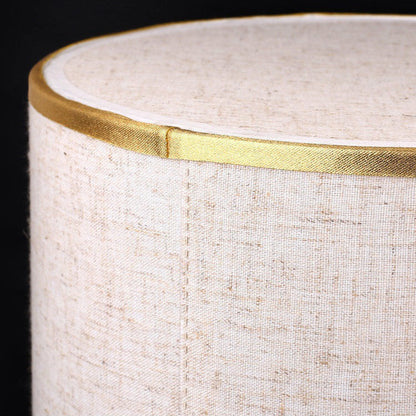 Retro Table Lamp with Metal Construction and Fabric Shade, E26 Socket, Height 45 cm