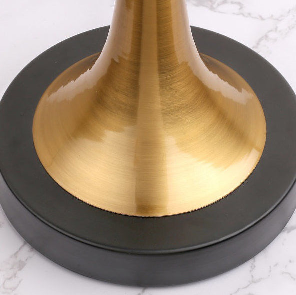 Retro Table Lamp with Metal Construction and Fabric Shade, E26 Socket, Height 45 cm