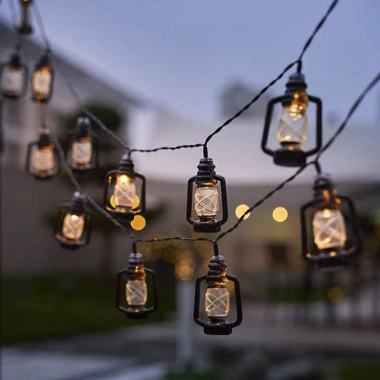 Retro Girlanda LED – Czarna/Czerwona – (10–100 LED)